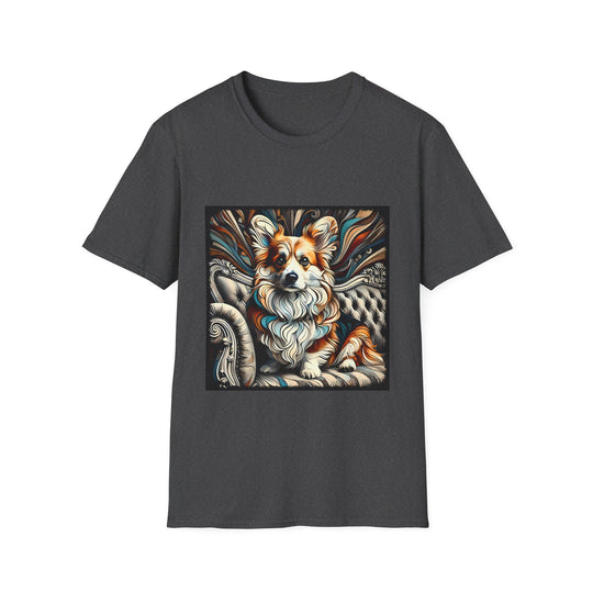 Pembroke Welsh Corgi Earthy Swirl design dog lover unisex t-shirt in dark heather
