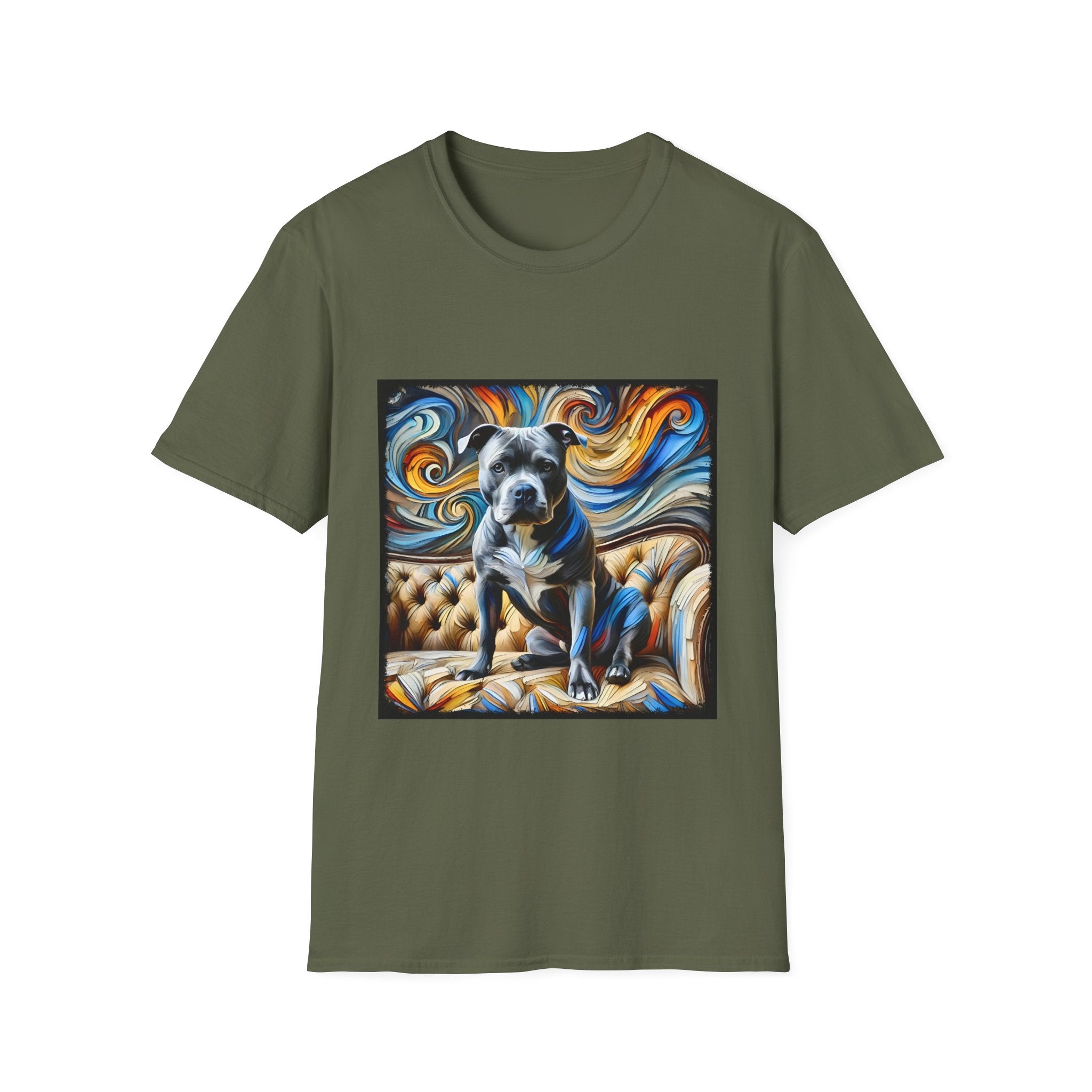 American Pit Bull Terrier Shirt | Blue Swirl Dog Lover Tee