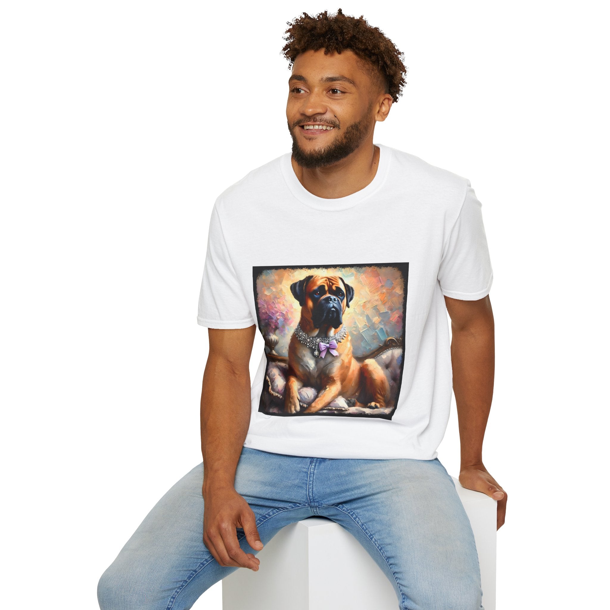 Bullmastiff Purple Bow Classic | Unisex Dog T-Shirt