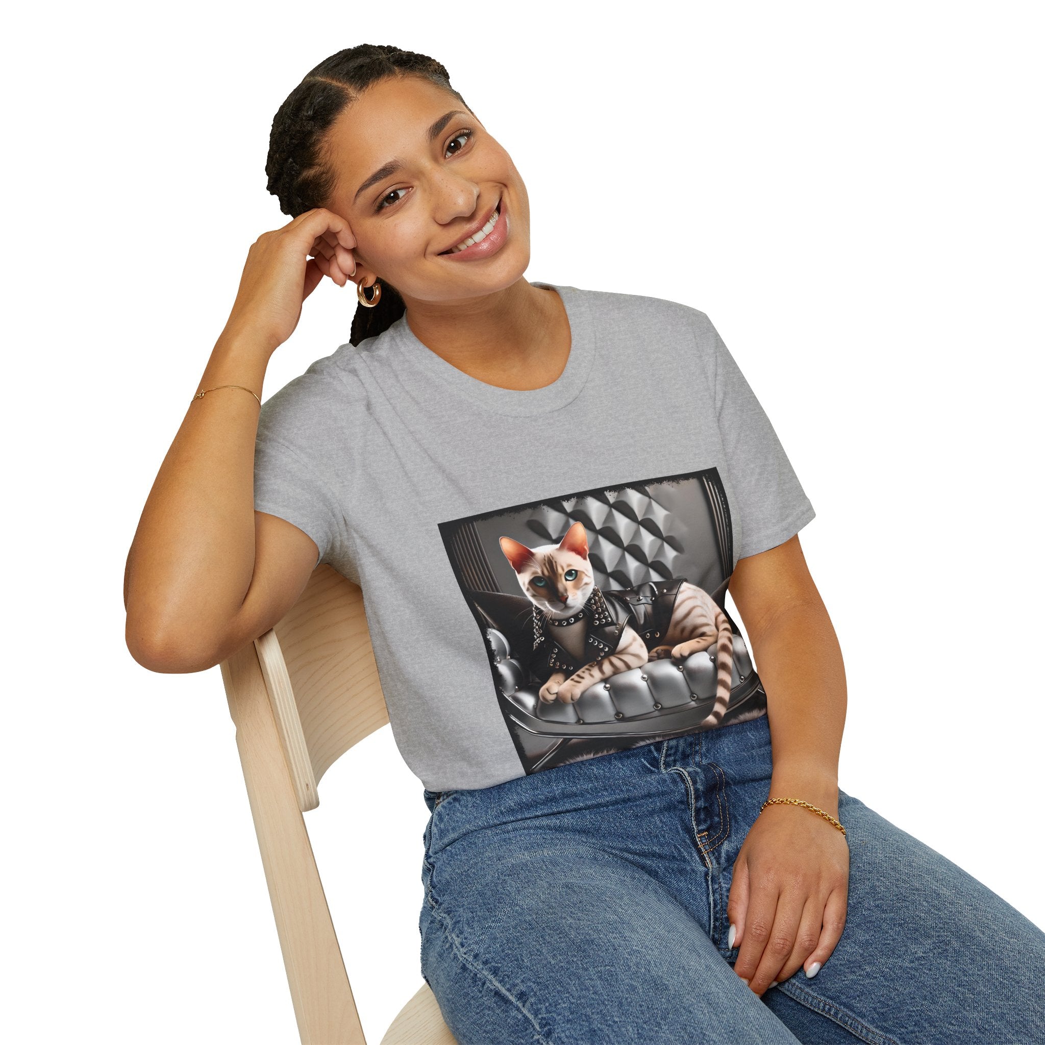 Bengal Cat Leather Lady | Unisex Cat T-Shirt