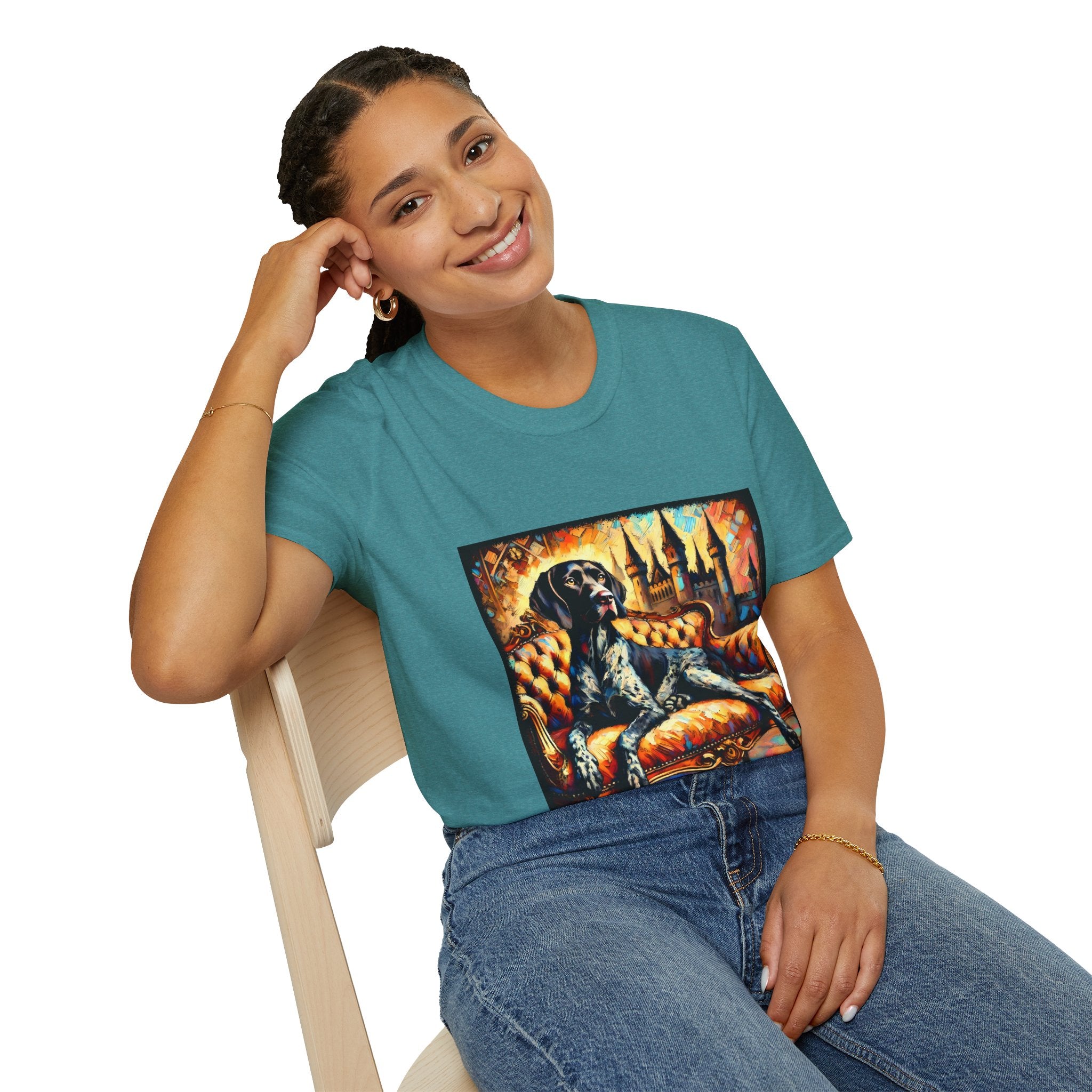 German Shorthaired Pointer Poised Bold Classic | Unisex Dog T-Shirt