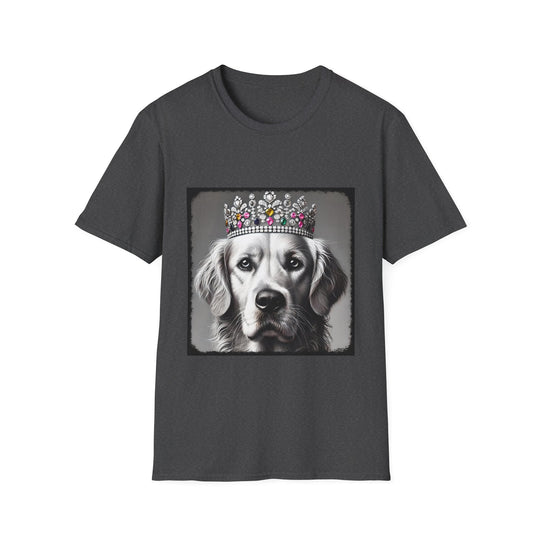 Golden Retriever Iconic Princess design dog lover unisex t-shirt in dark heather