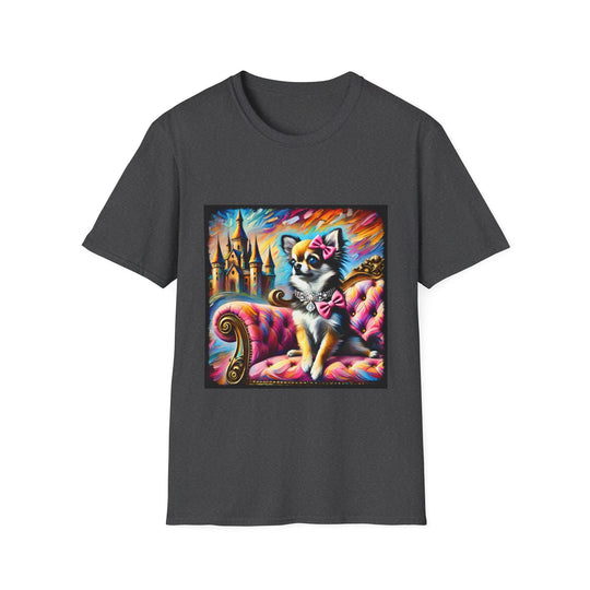 Chihuahua Diamond Princess Classic design dog lover unisex t-shirt in dark heather