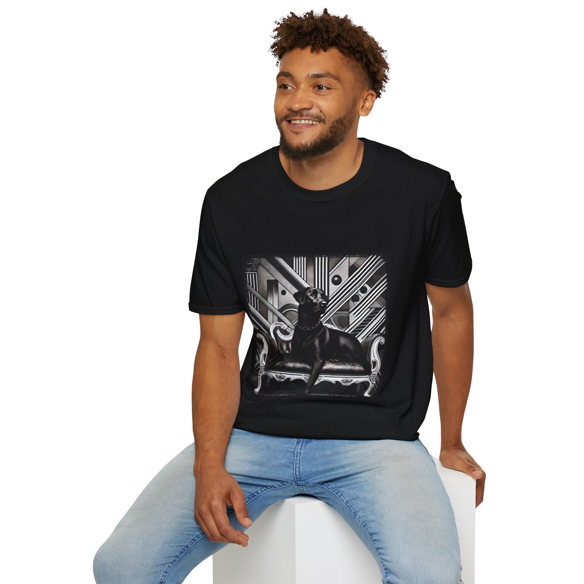 Labrador Retriever B&W Rebel | Unisex Dog T-Shirt