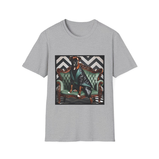 Boxer Polished Gent design dog lover unisex t-shirt in sport grey