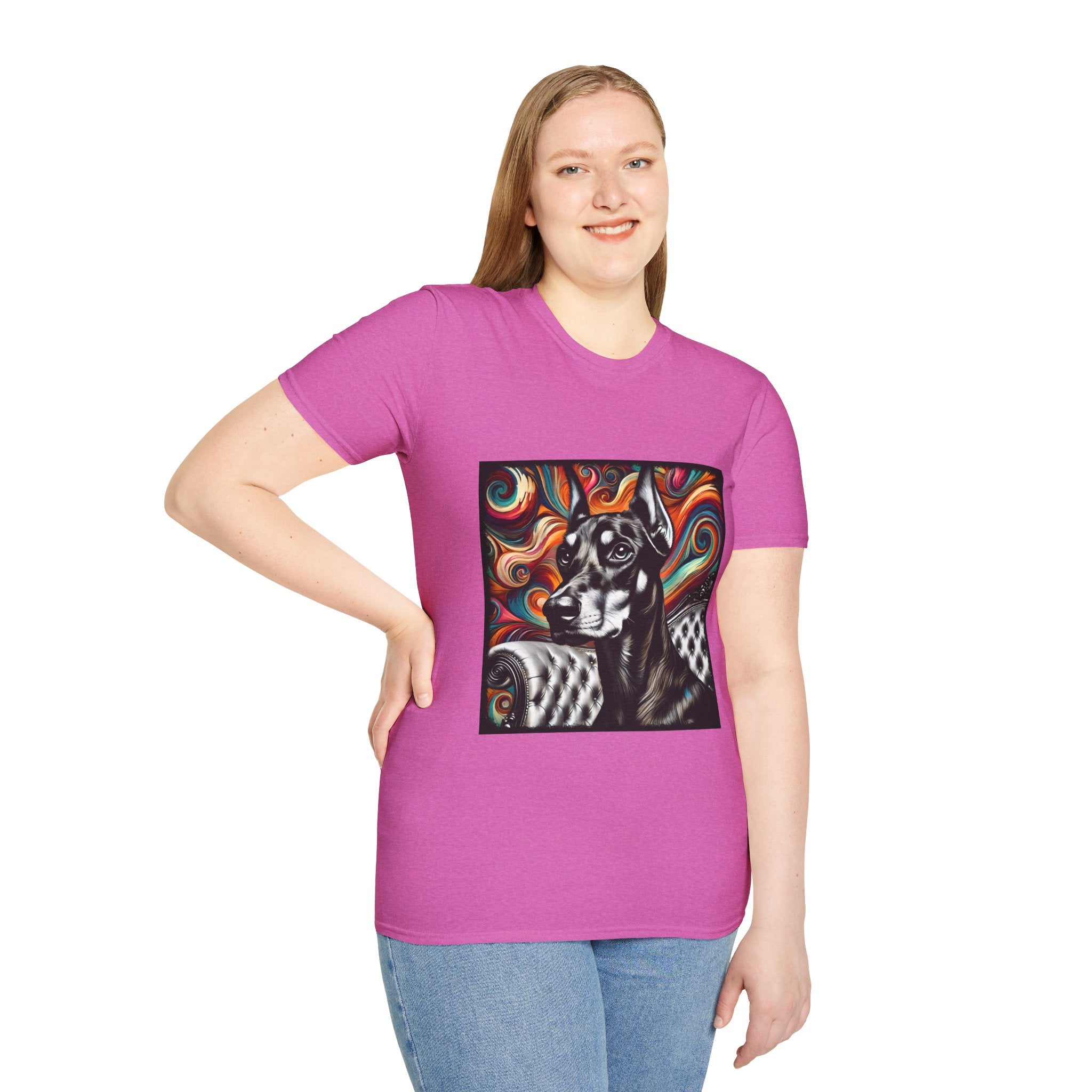 Doberman Pinscher B&W Bold | Unisex Dog T-Shirt