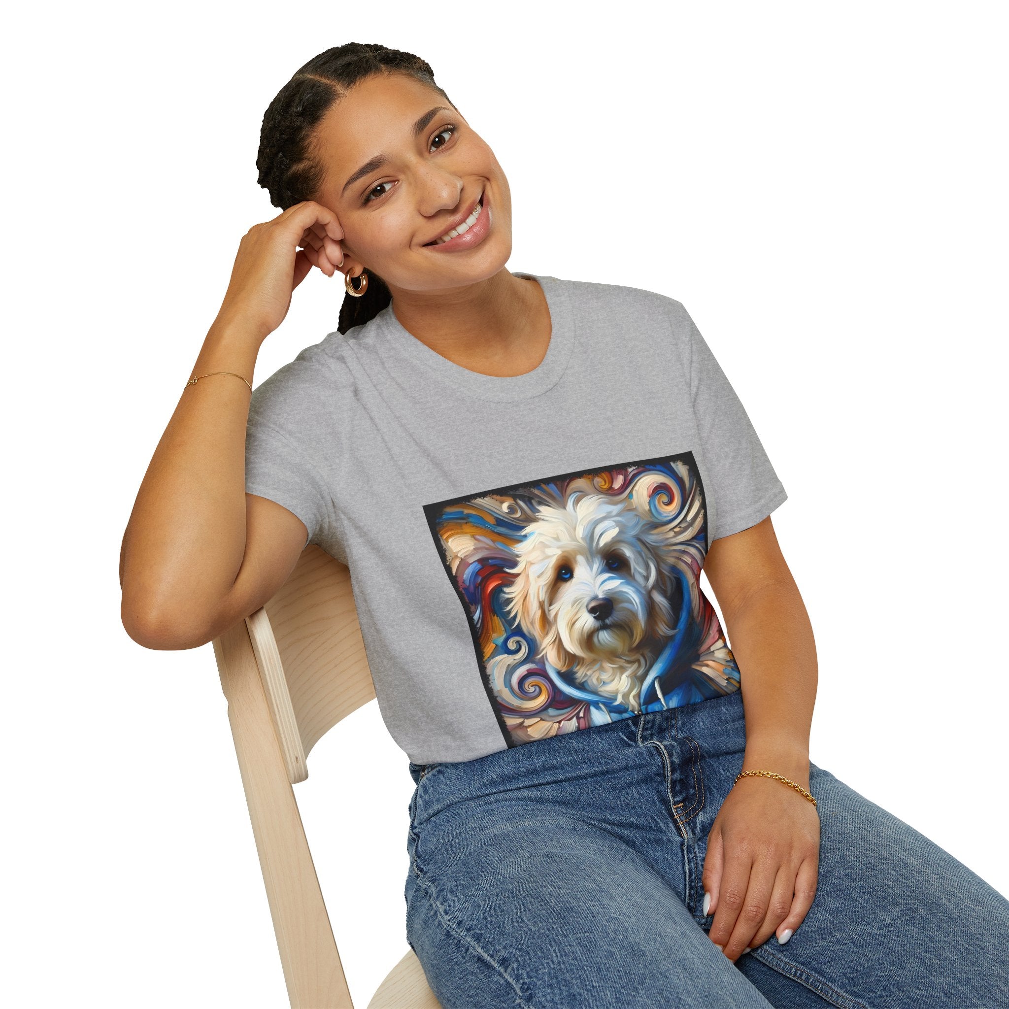 Sheepadoodle Blue Hoodie Swirl | Unisex Dog T-Shirt