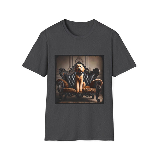 Goldendoodle Posh Prince design dog lover unisex t-shirt in dark heather