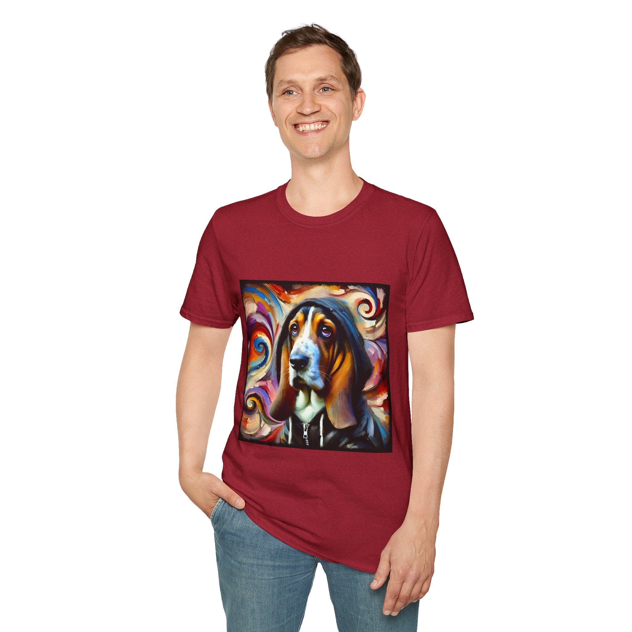 Basset Hound Hoodie Swirl | Unisex Dog T-Shirt