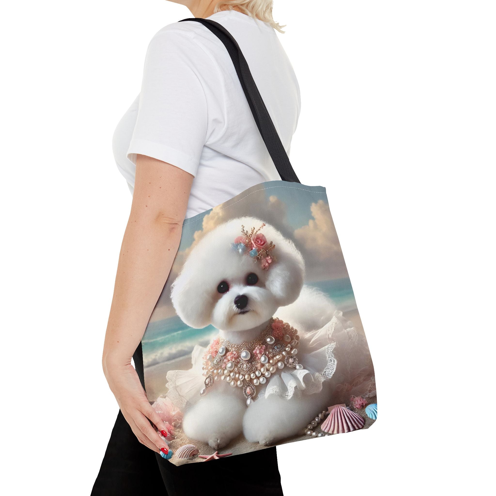 Bichon Frise Tote Bag | Beach Beauty Dog Lover Gift