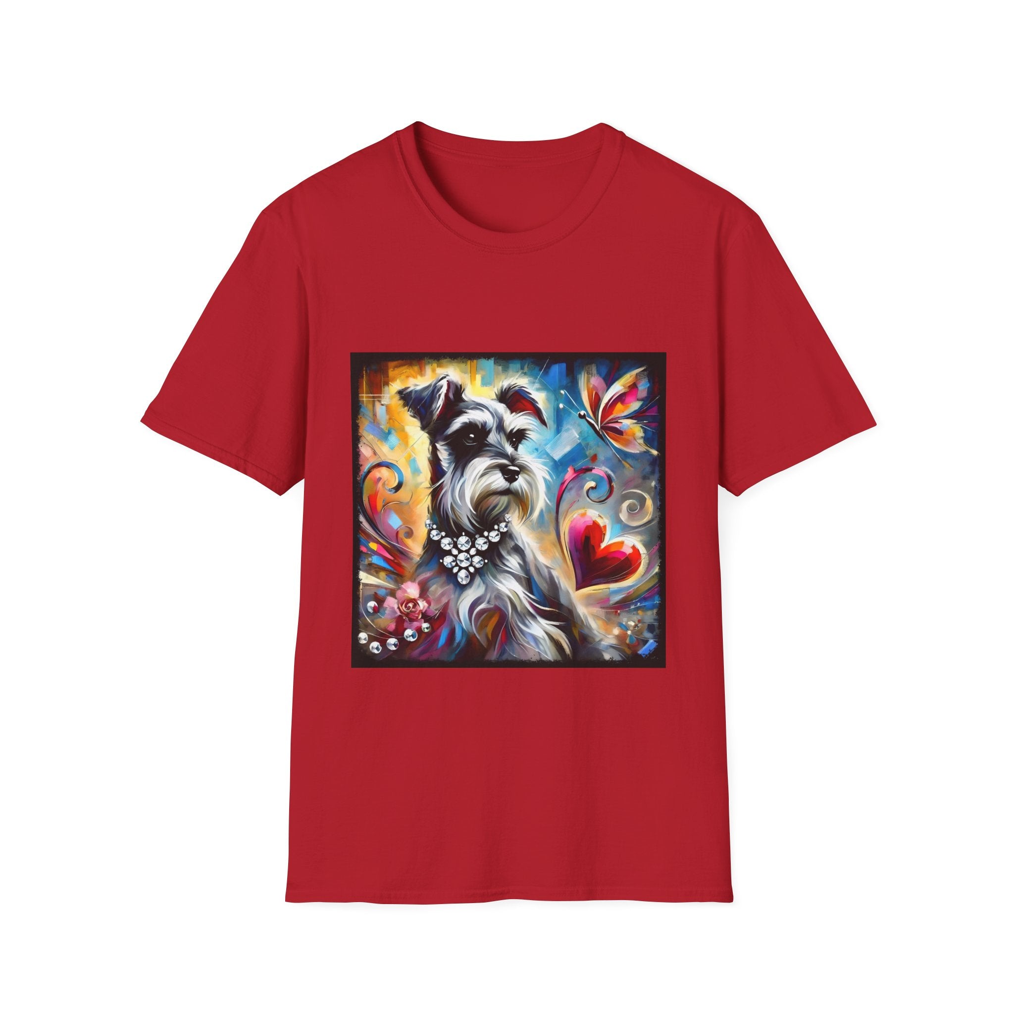 Schnauzer Bold Butterfly Classic | Unisex Dog T-Shirt