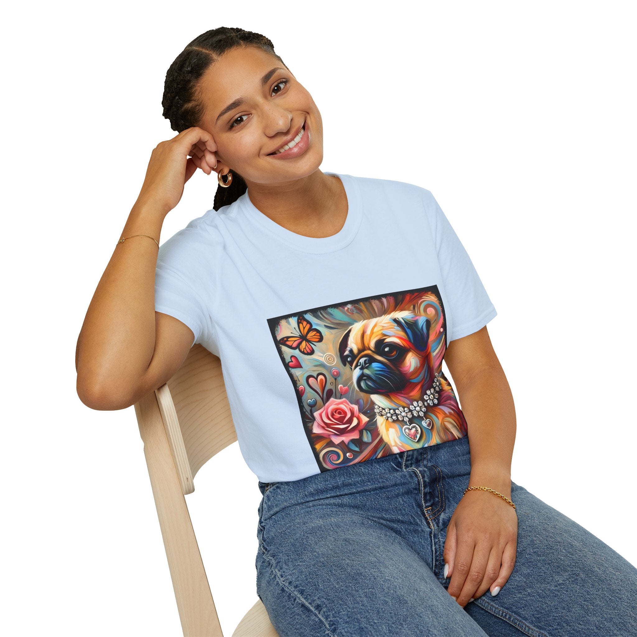 Pug Butterfly Classic | Unisex Dog T-Shirt