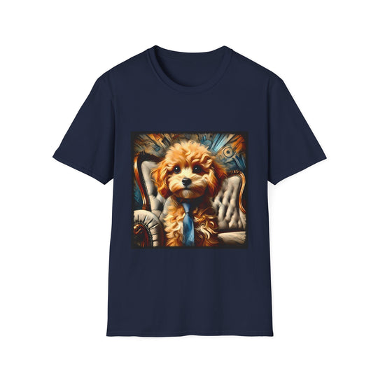 Poodle Cutie Patootie design dog lover unisex t-shirt in navy