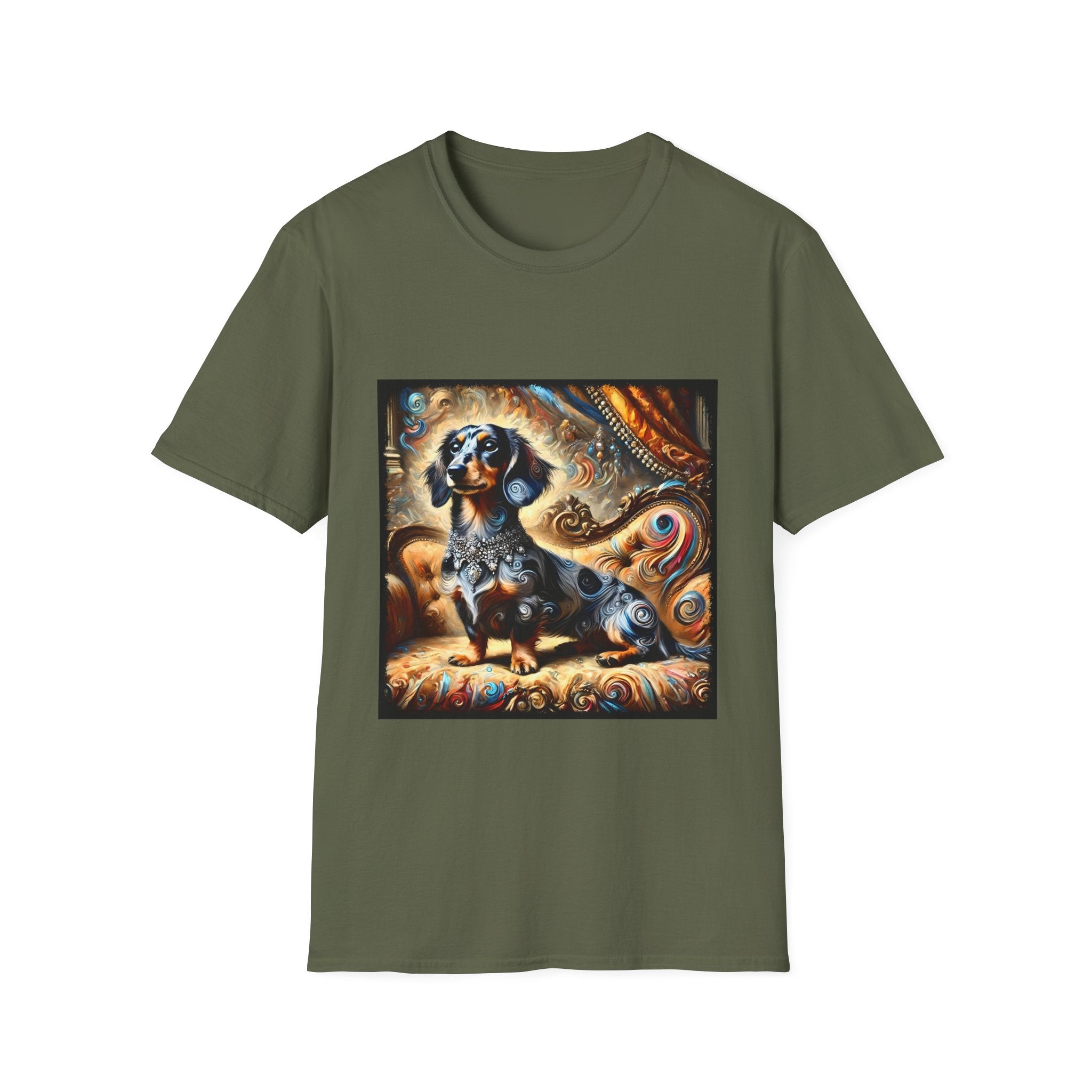 Dachshund Warm Diamond Swirl | Unisex Dog T-Shirt