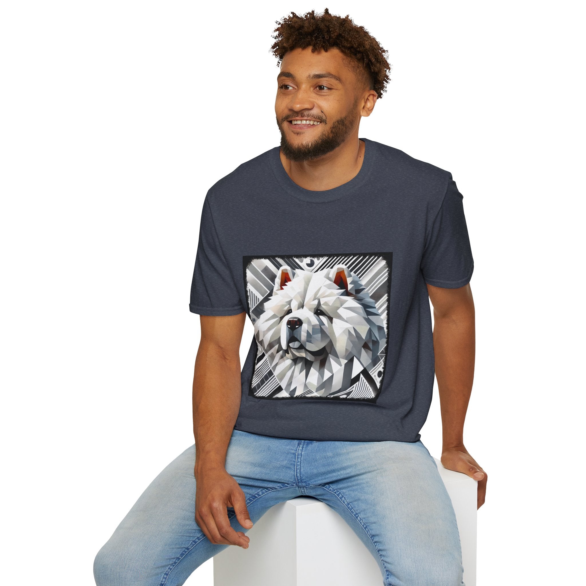 Chow Chow Snow Geometric | Unisex Dog T-Shirt