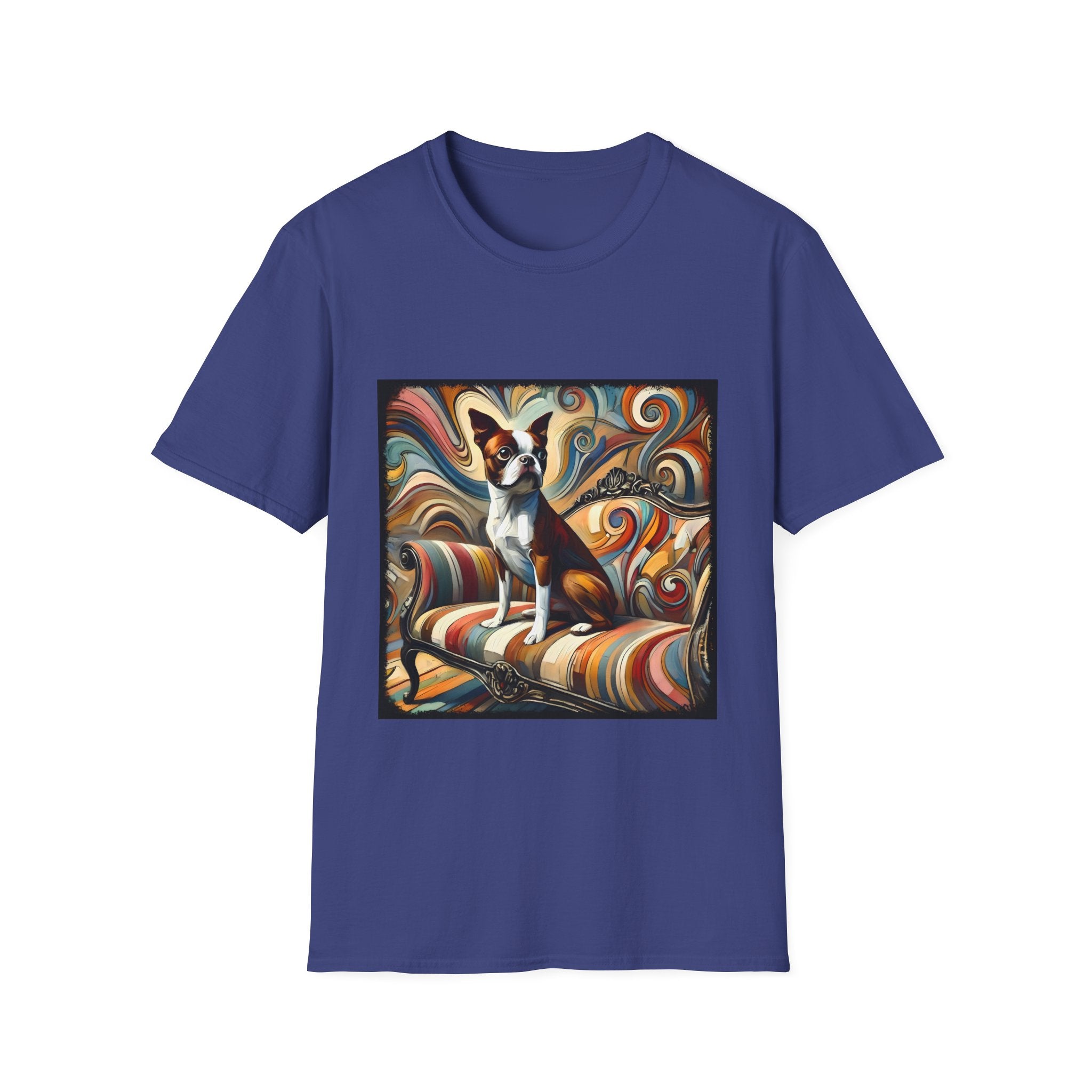 Boston Terrier Warm Swirl | Unisex Dog T-Shirt