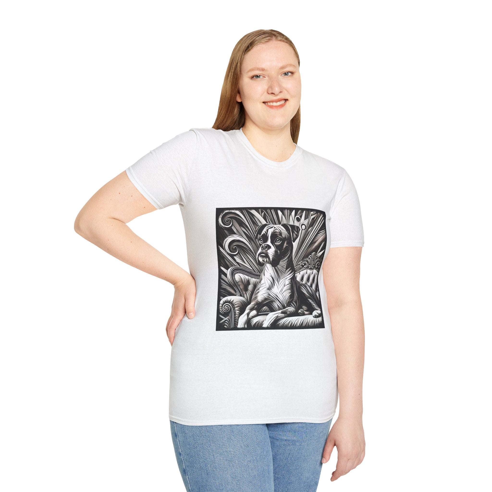 Boxer B&W Bold | Unisex Dog T-Shirt