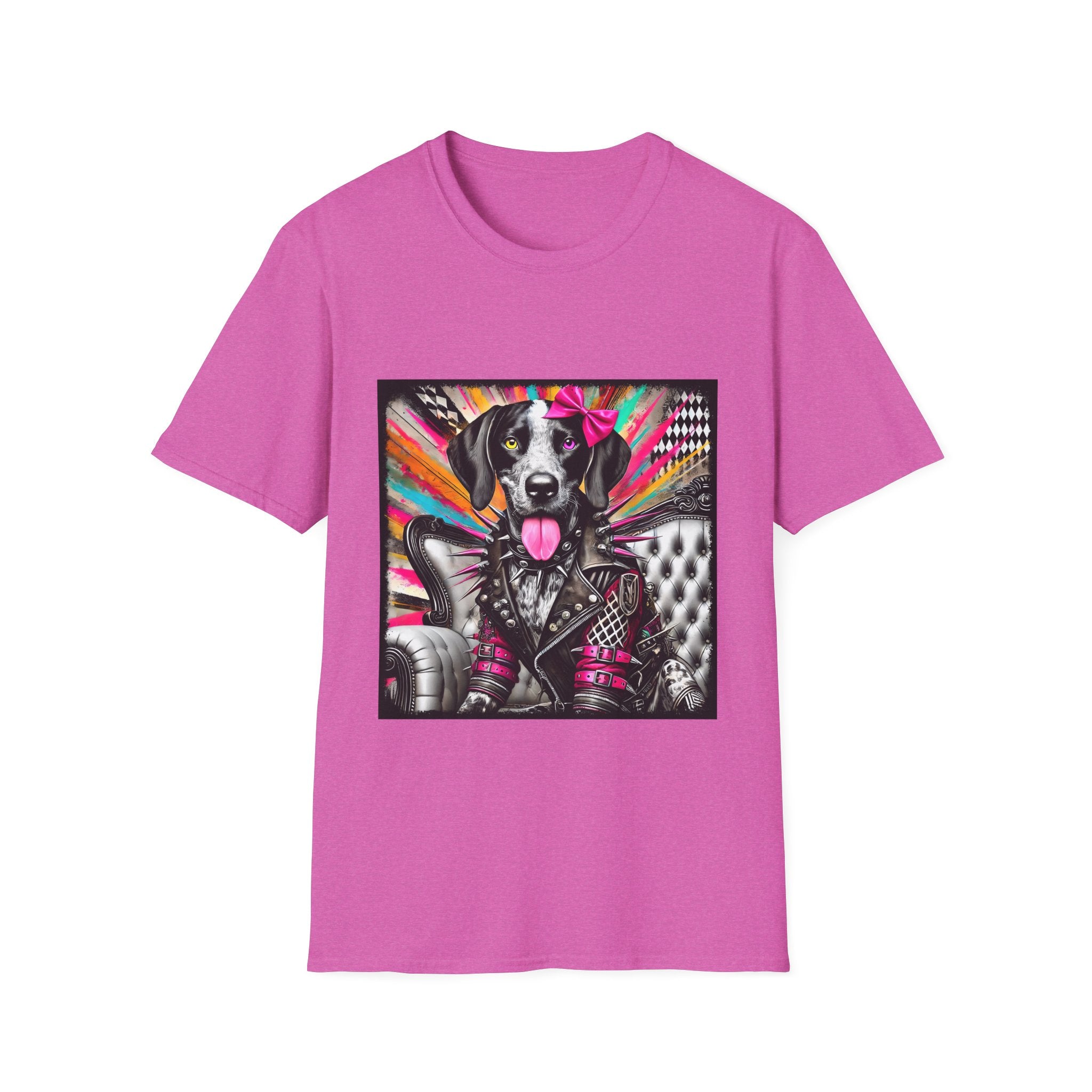 German Shorthaired Pointer Multicolor Rocker | Unisex Dog T-Shirt