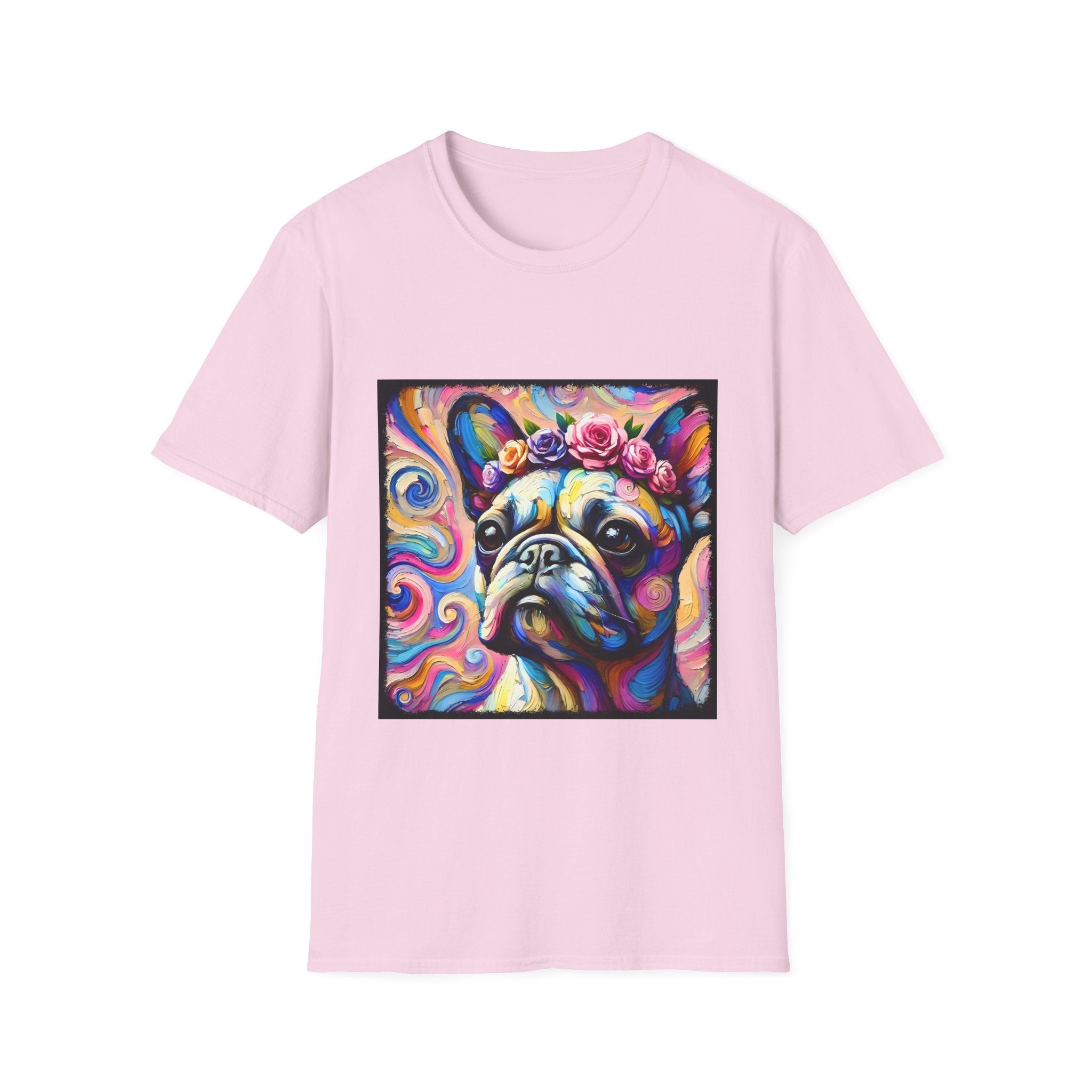 French Bulldog Shirt | Rose Crown Swirl Dog Lover Tee