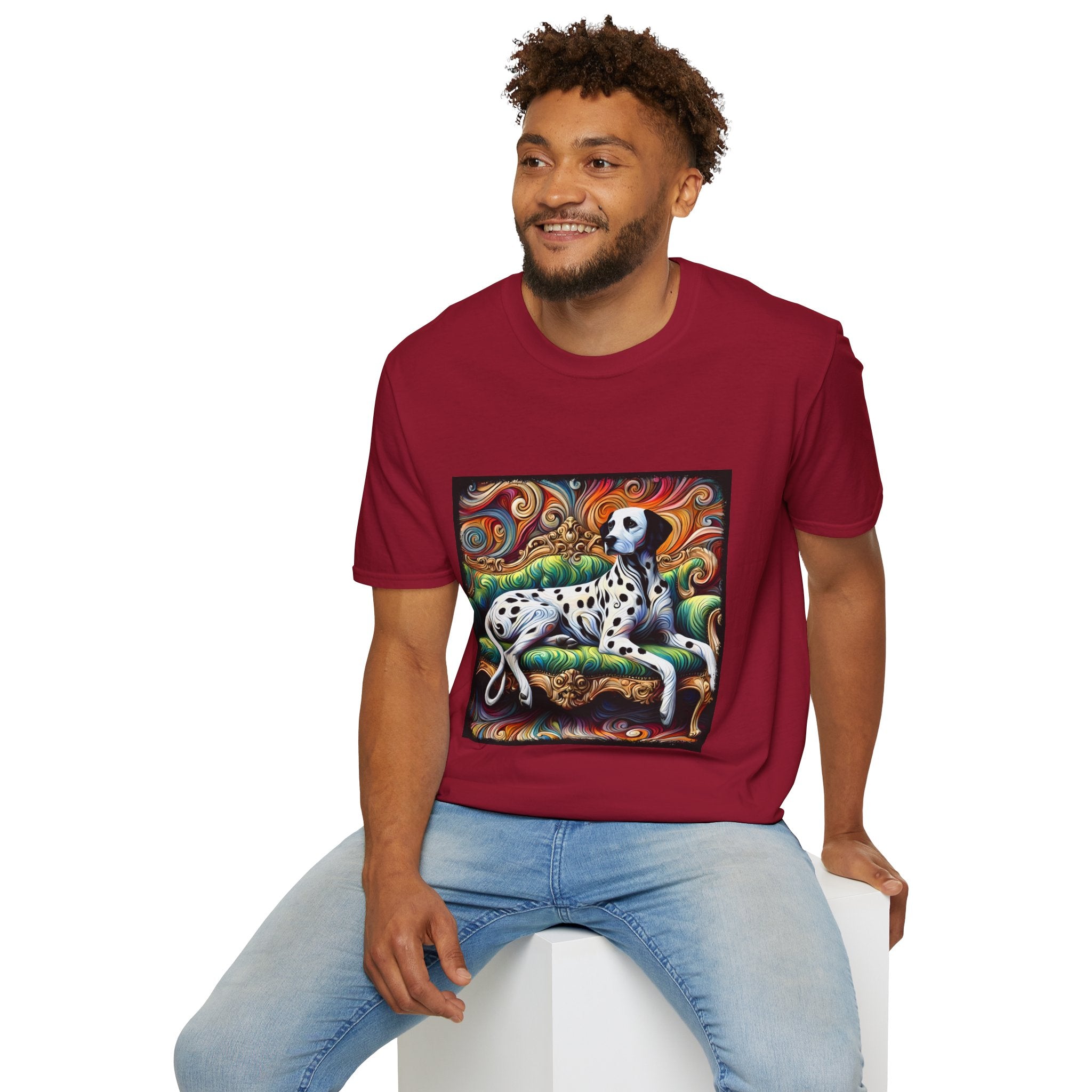 Dalmatian Rainbow Swirl | Unisex Dog T-Shirt