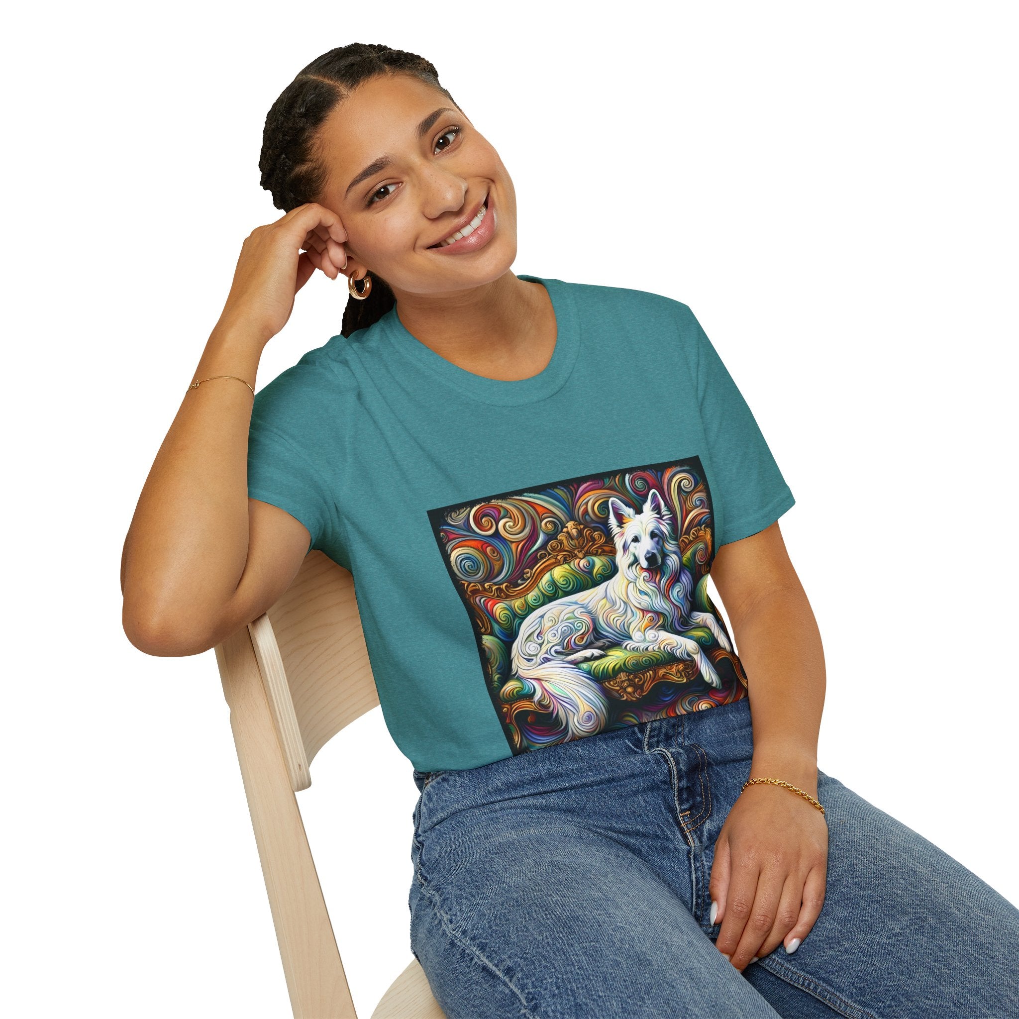 German Shepherd Intense Swirl | Unisex Dog T-Shirt