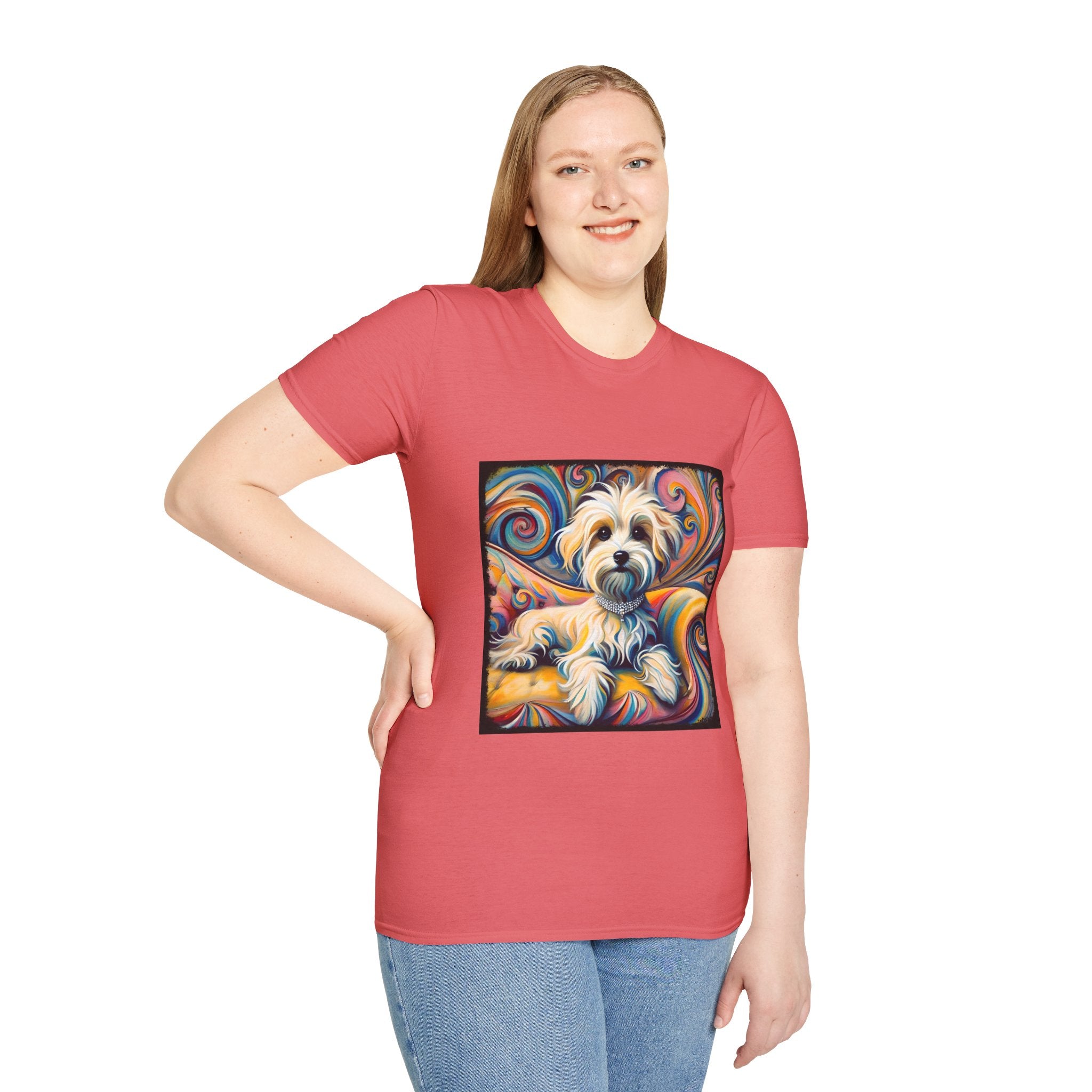 Havanese Whimsical Swirl |  Unisex Dog T-Shirt