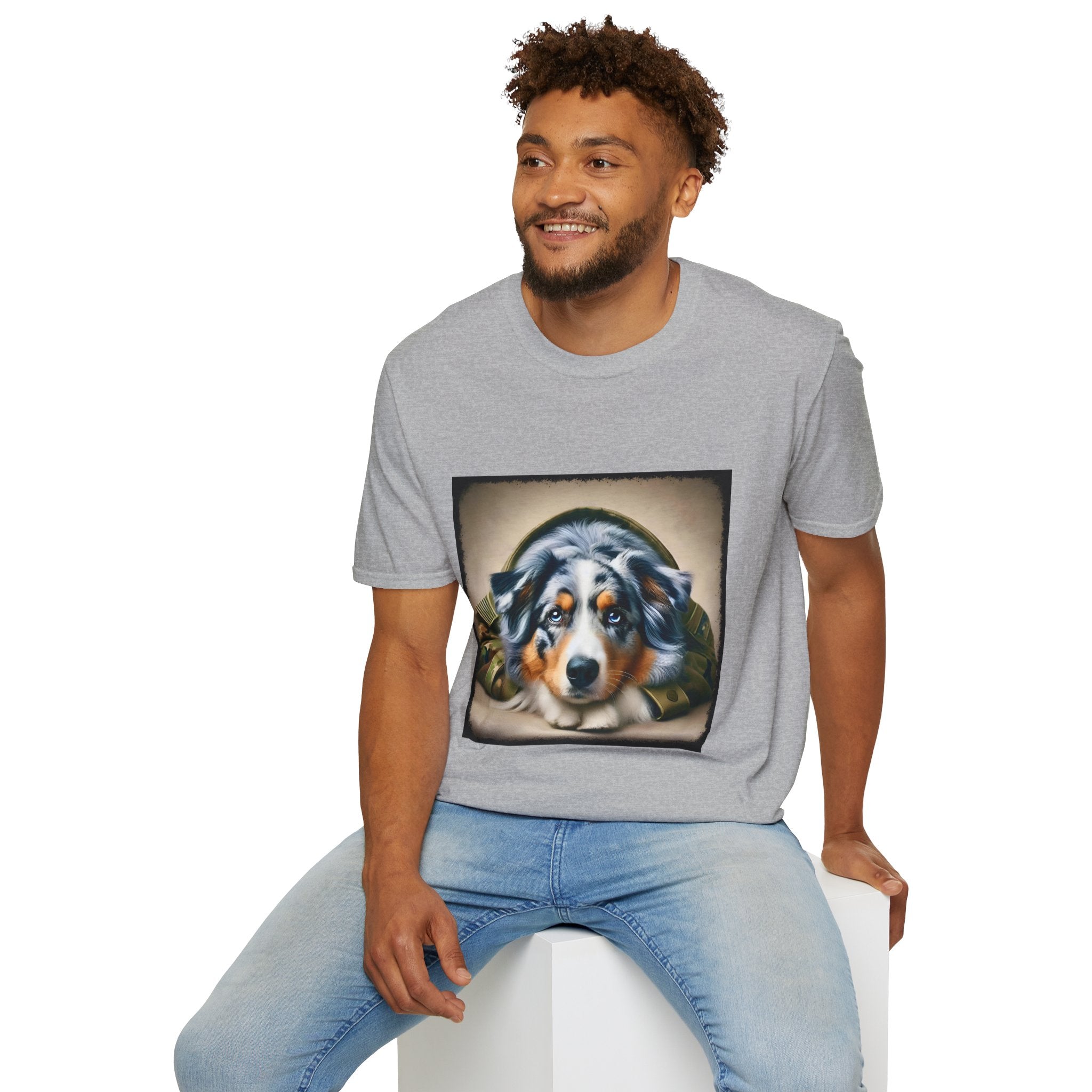 Australian Shepherd Camo Muse | Unisex Dog T-Shirt