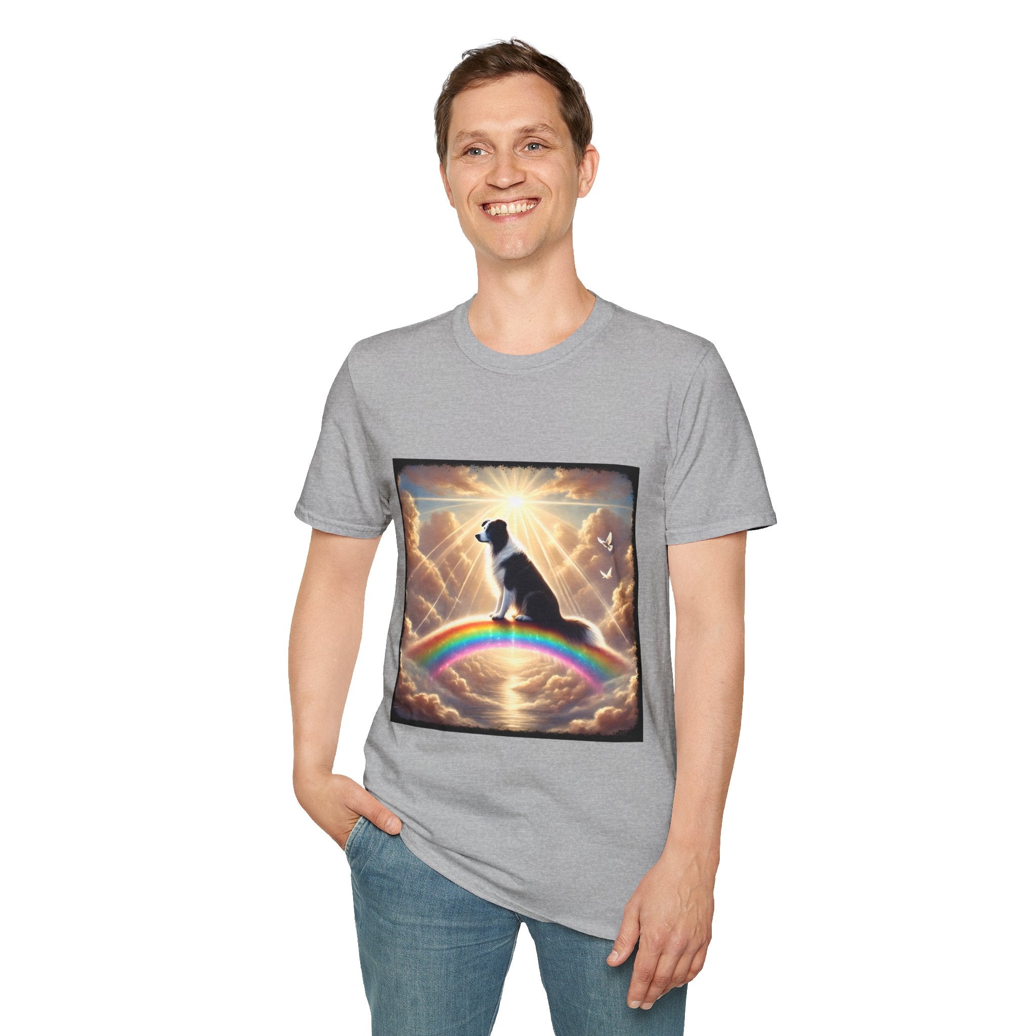 Border Collie Rainbow Bridge | Unisex Dog T-Shirt