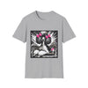 Poodle B&W Pink Bow Bold | Unisex Dog T-Shirt