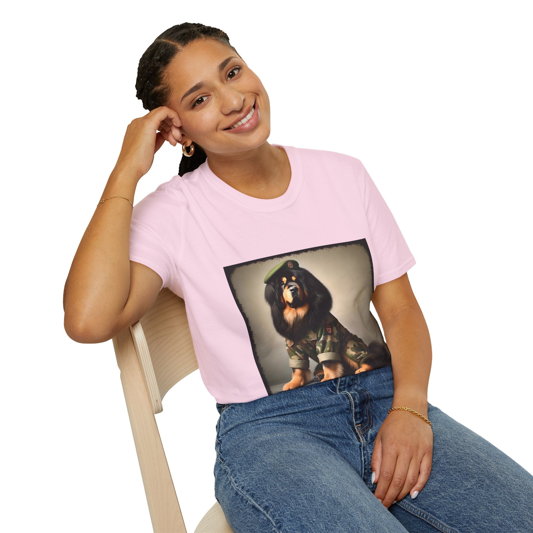 Tibetan Mastiff Camo Cutie | Unisex Dog T-Shirt