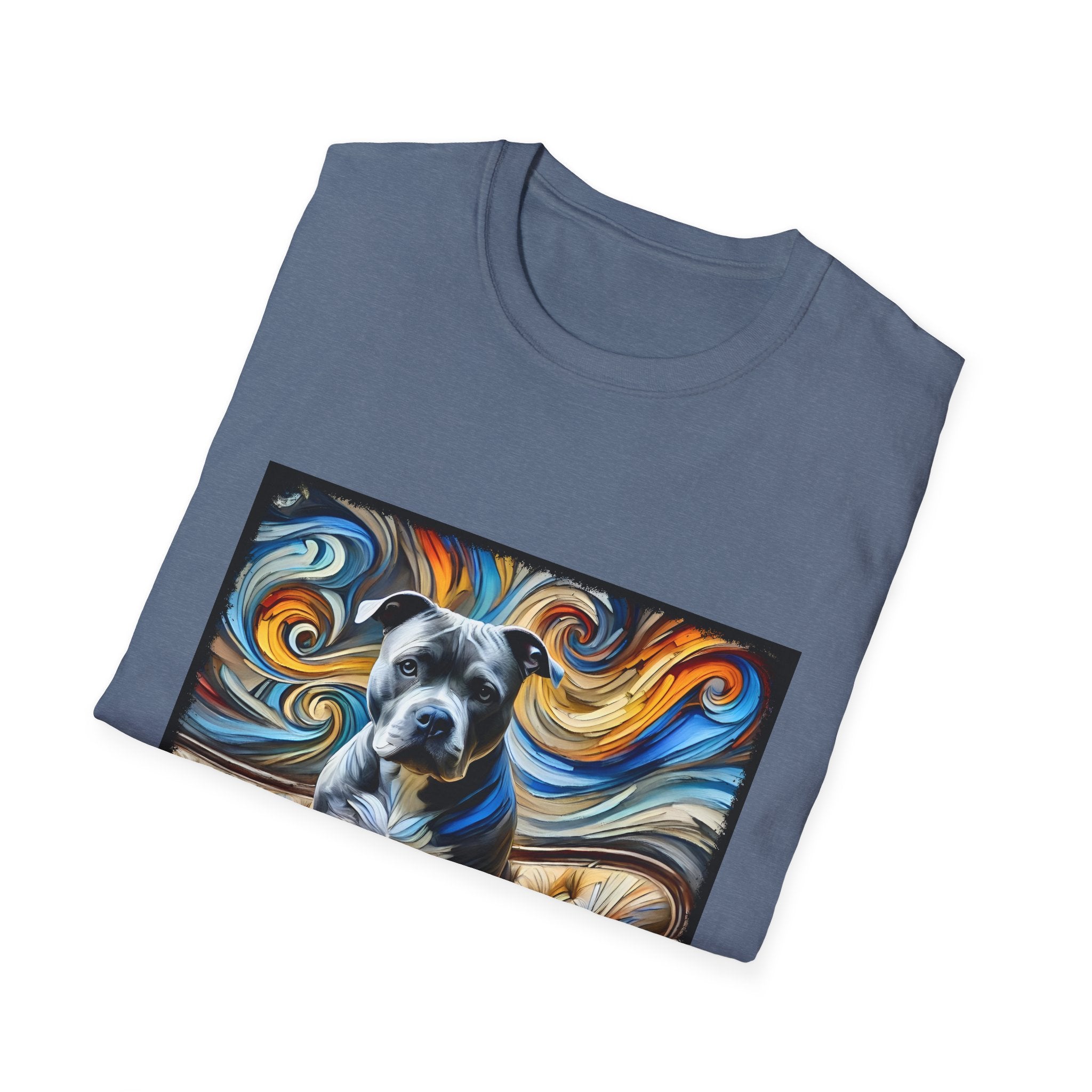 American Pit Bull Terrier Shirt | Blue Swirl Dog Lover Tee