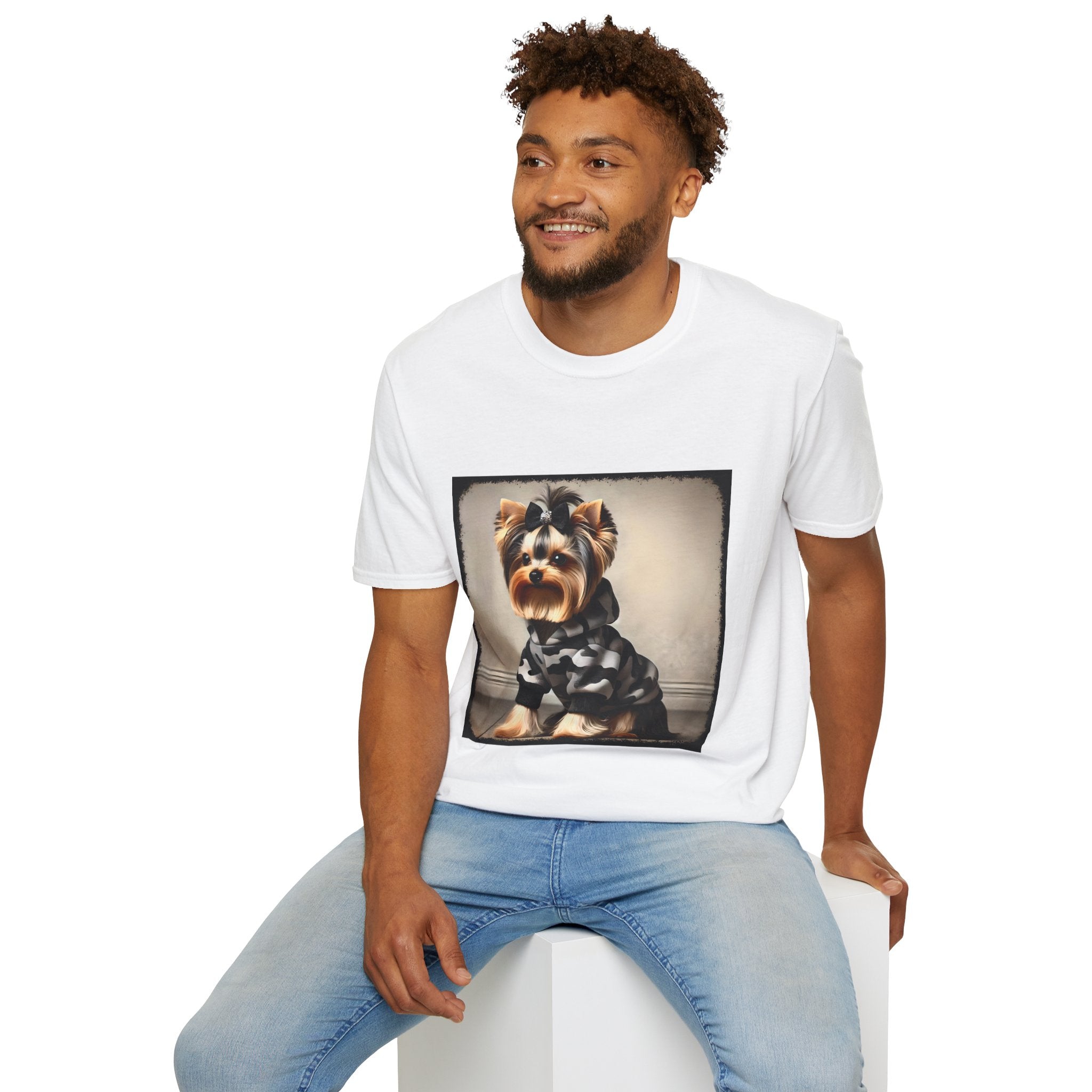 Yorkshire Terrier Black Camo Bombshell | Unisex Dog T-Shirt