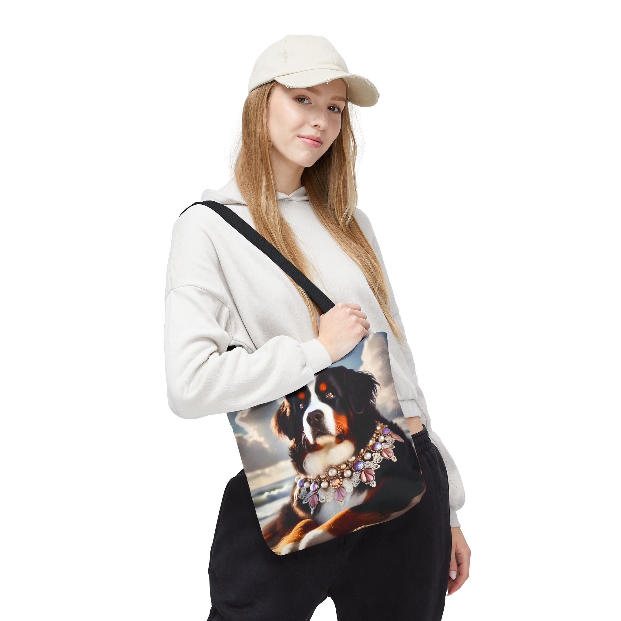 Bernese Mountain Dog Tote Bag | Beach Belle Dog Lover Gift