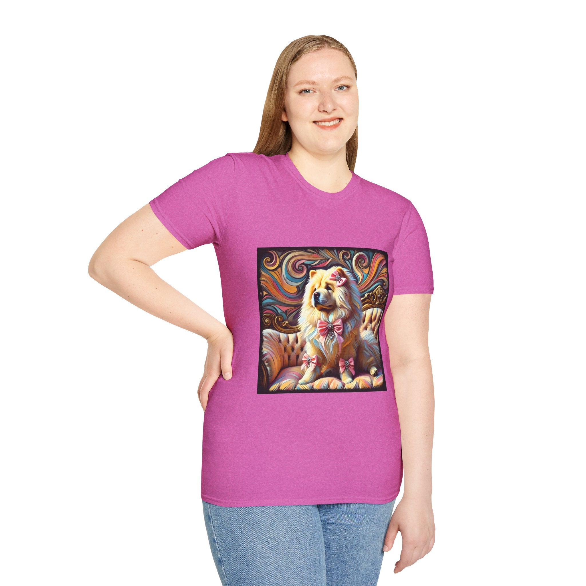 Chow Chow Pink Swirl | Unisex Dog T-Shirt
