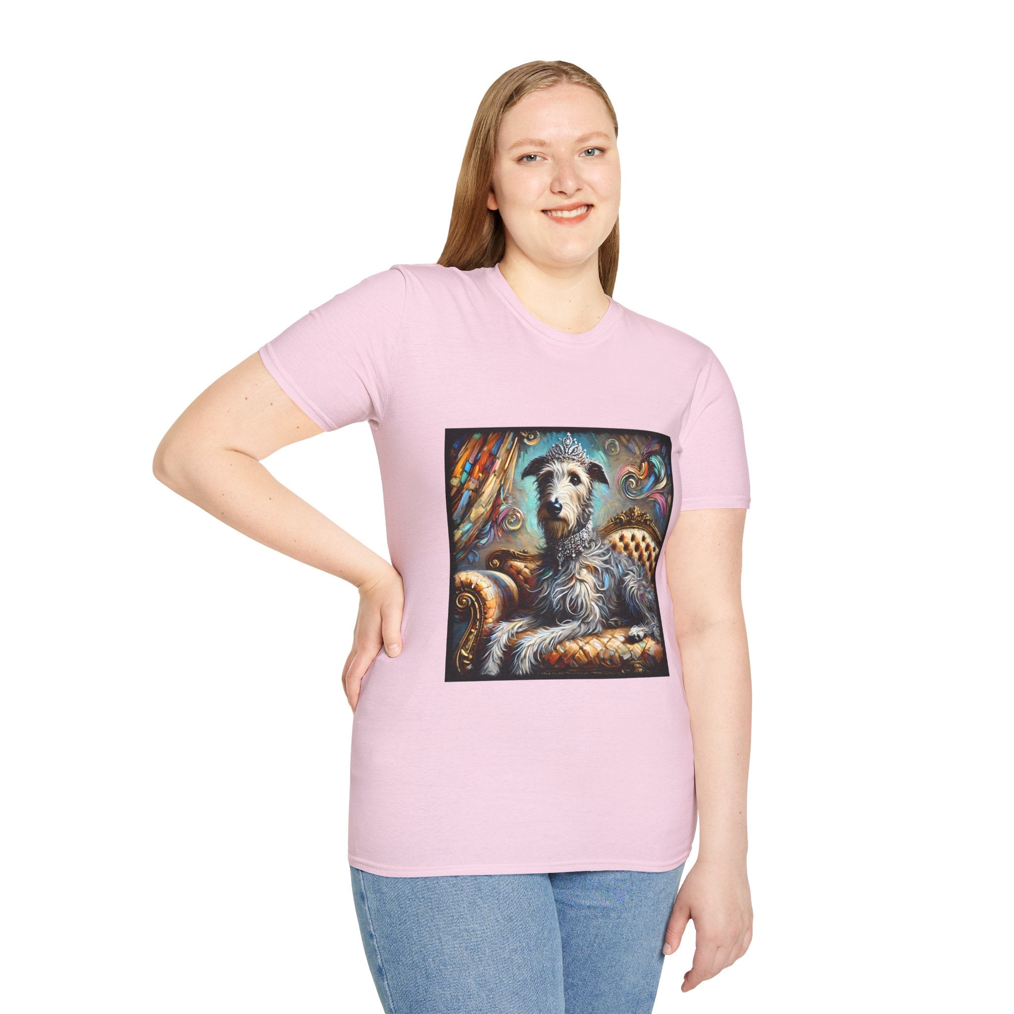 Irish Wolfhound Diamond Diva Swirl | Unisex Softstyle T-Shirt