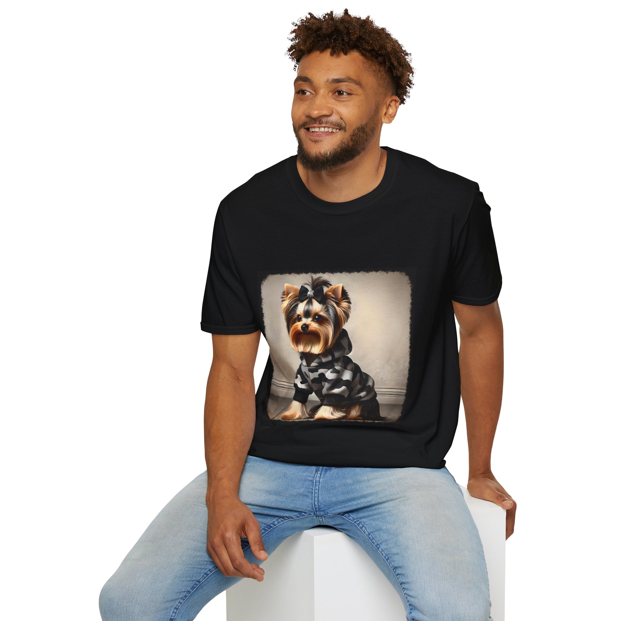 Yorkshire Terrier Black Camo Bombshell | Unisex Dog T-Shirt