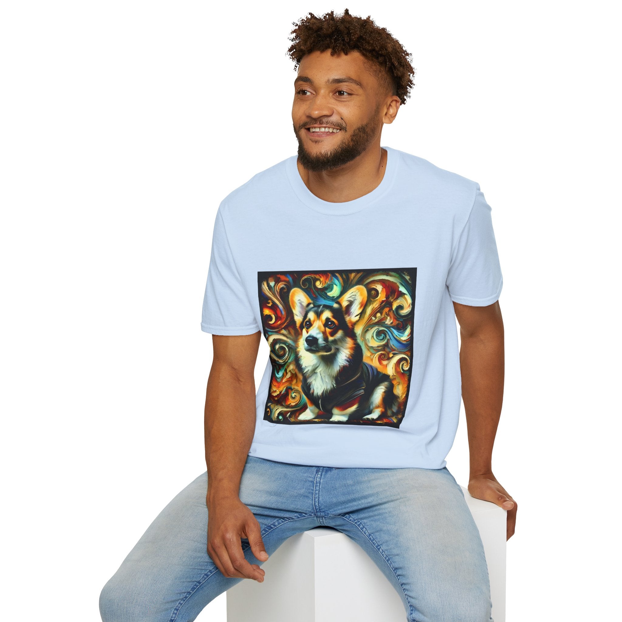 Pembroke Welsh Corgi Urban Bean Swirl | Unisex Dog T-Shirt