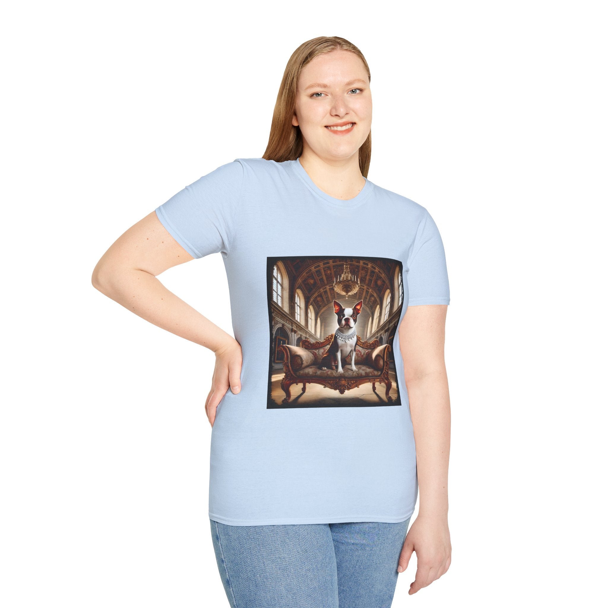 Boston Terrier Poised Princess  | Unisex Dog T-Shirt
