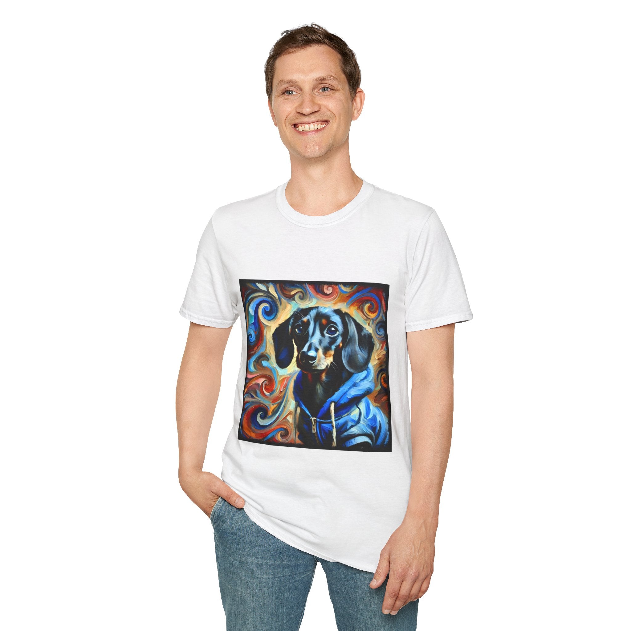 Dachshund Urban Edge Swirl | Unisex Dog T-Shirt