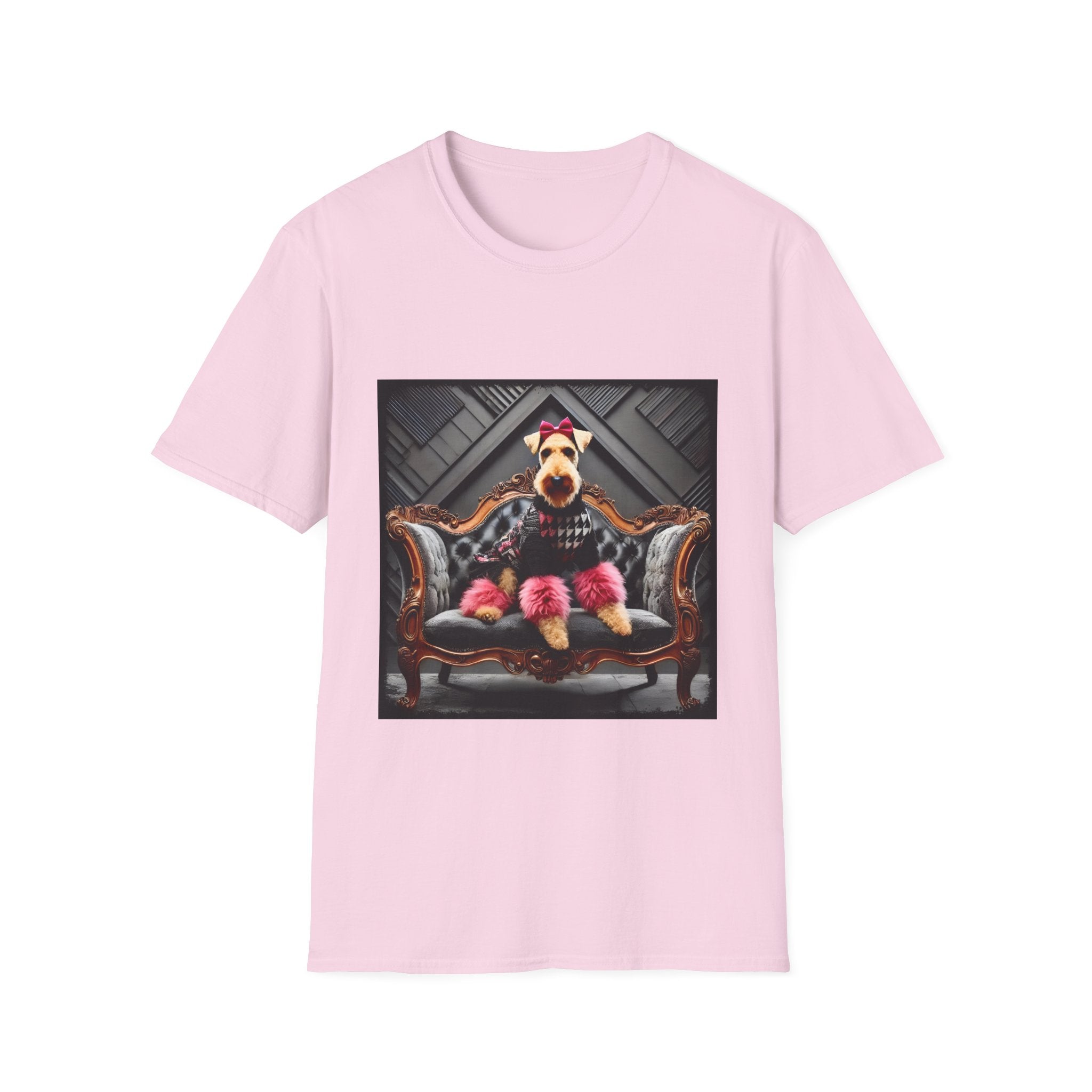 Airedale Terrier Shirt | Pink Rocker Dog Lover Tee