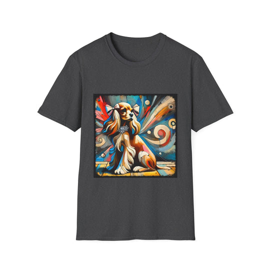 Cocker Spaniel Vivid Swirl design dog lover unisex t-shirt in dark heather