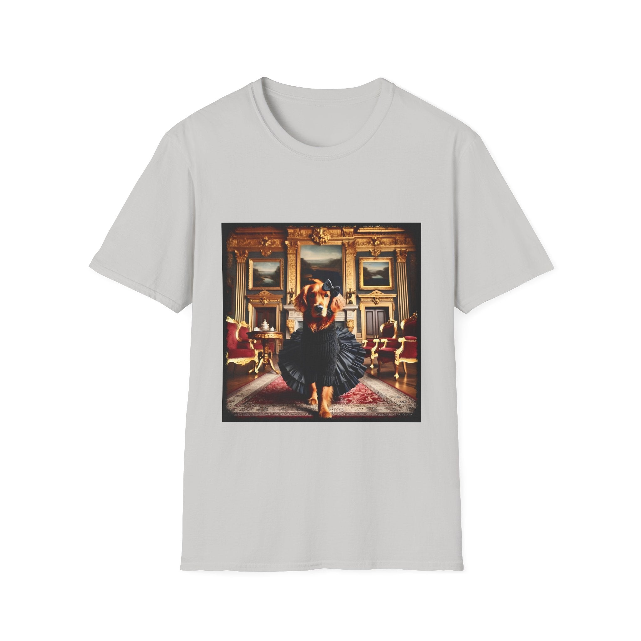 Golden Retriever Golden Runway design dog lover unisex t-shirt in ice grey