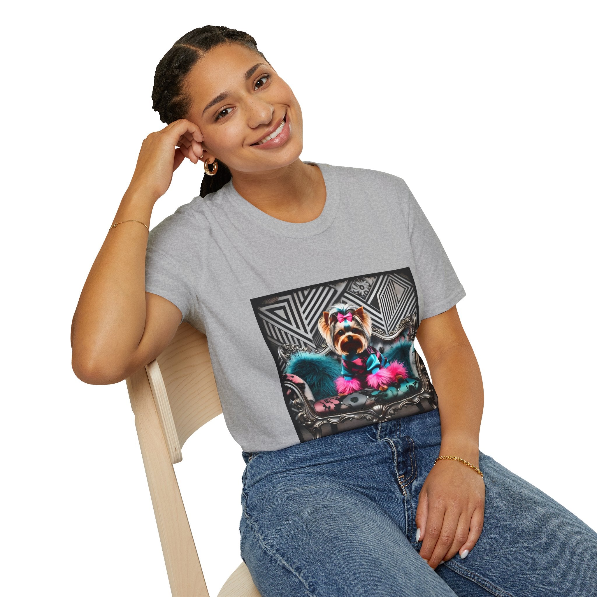 Yorkshire Terrier Chic Rocker | Unisex Dog T-Shirt