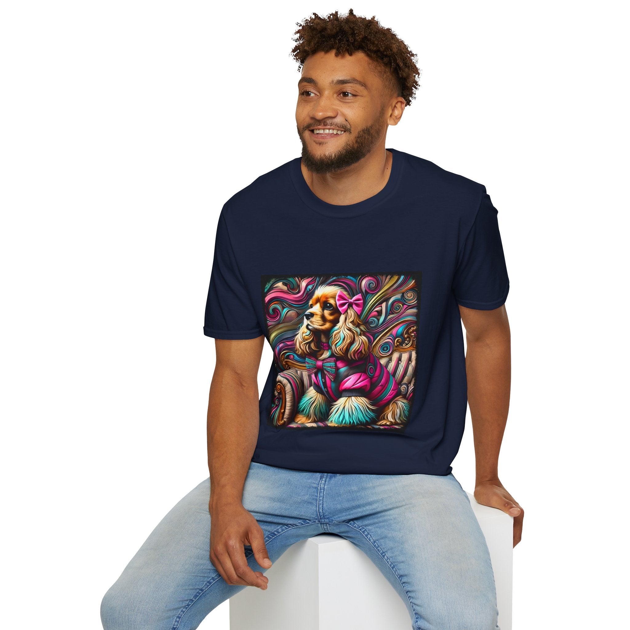 Cocker Spaniel Pink Rocker | Unisex Dog T-Shirt