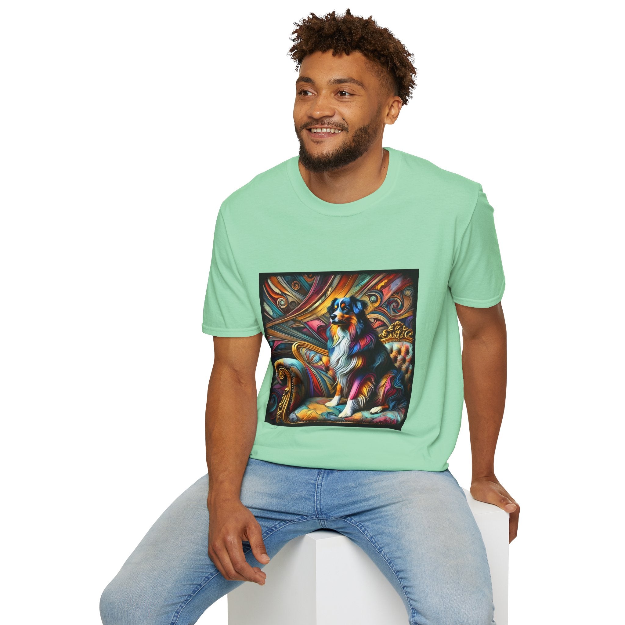 Australian Shepherd Vivd Swirl | Unisex Dog T-Shirt