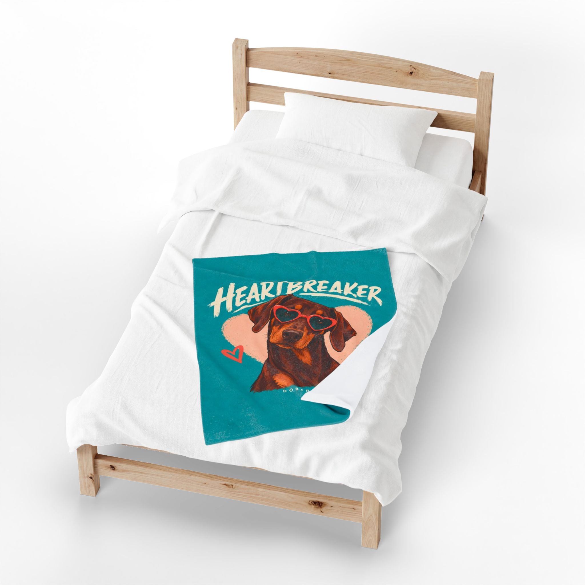 Red Doberman Pinscher Blanket | Heartbreaker Dog Lover Gift