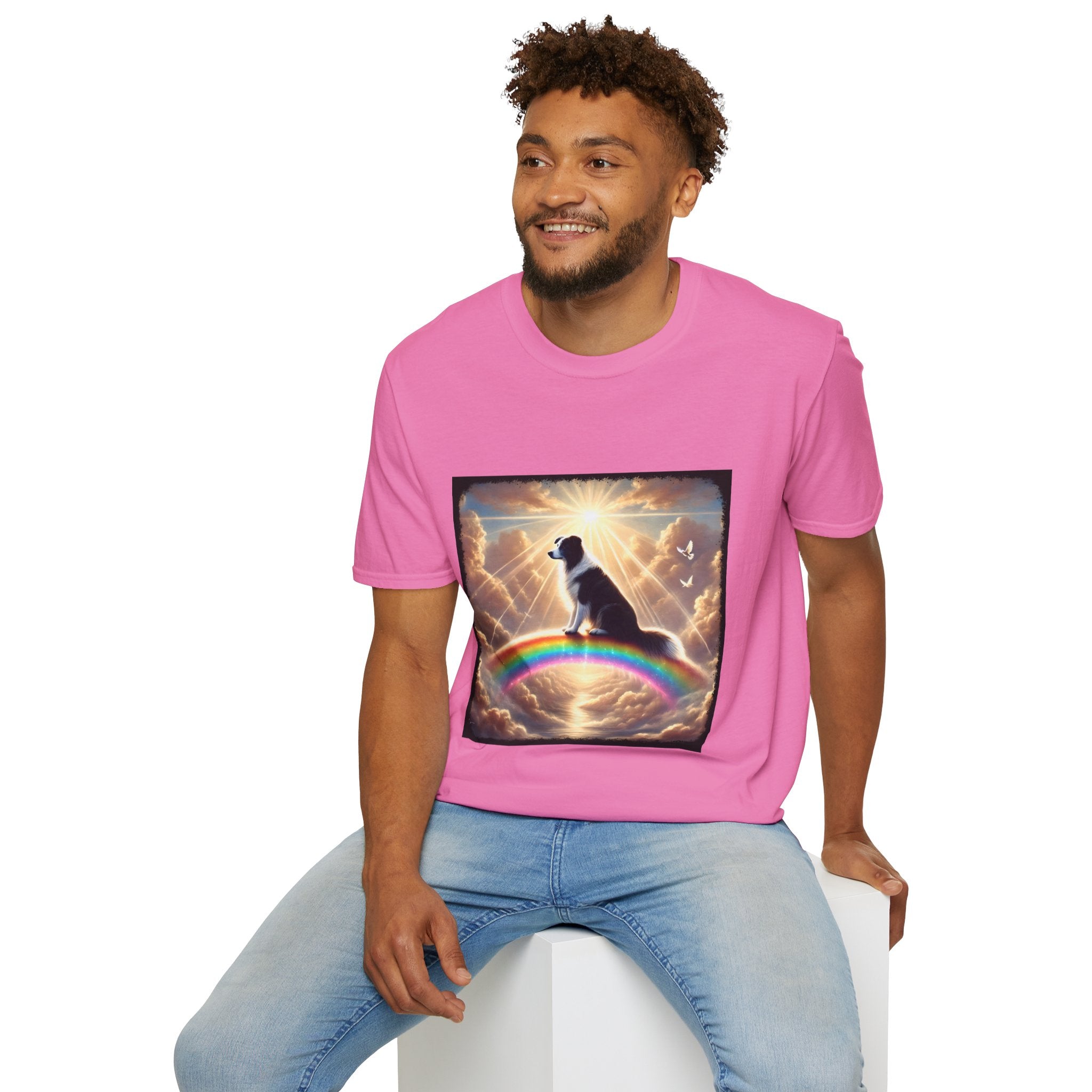 Border Collie Rainbow Bridge | Unisex Dog T-Shirt
