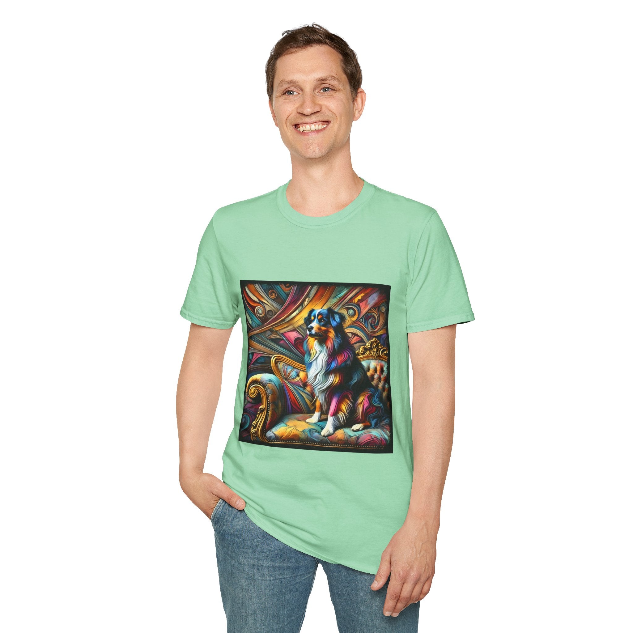 Australian Shepherd Vivd Swirl | Unisex Dog T-Shirt