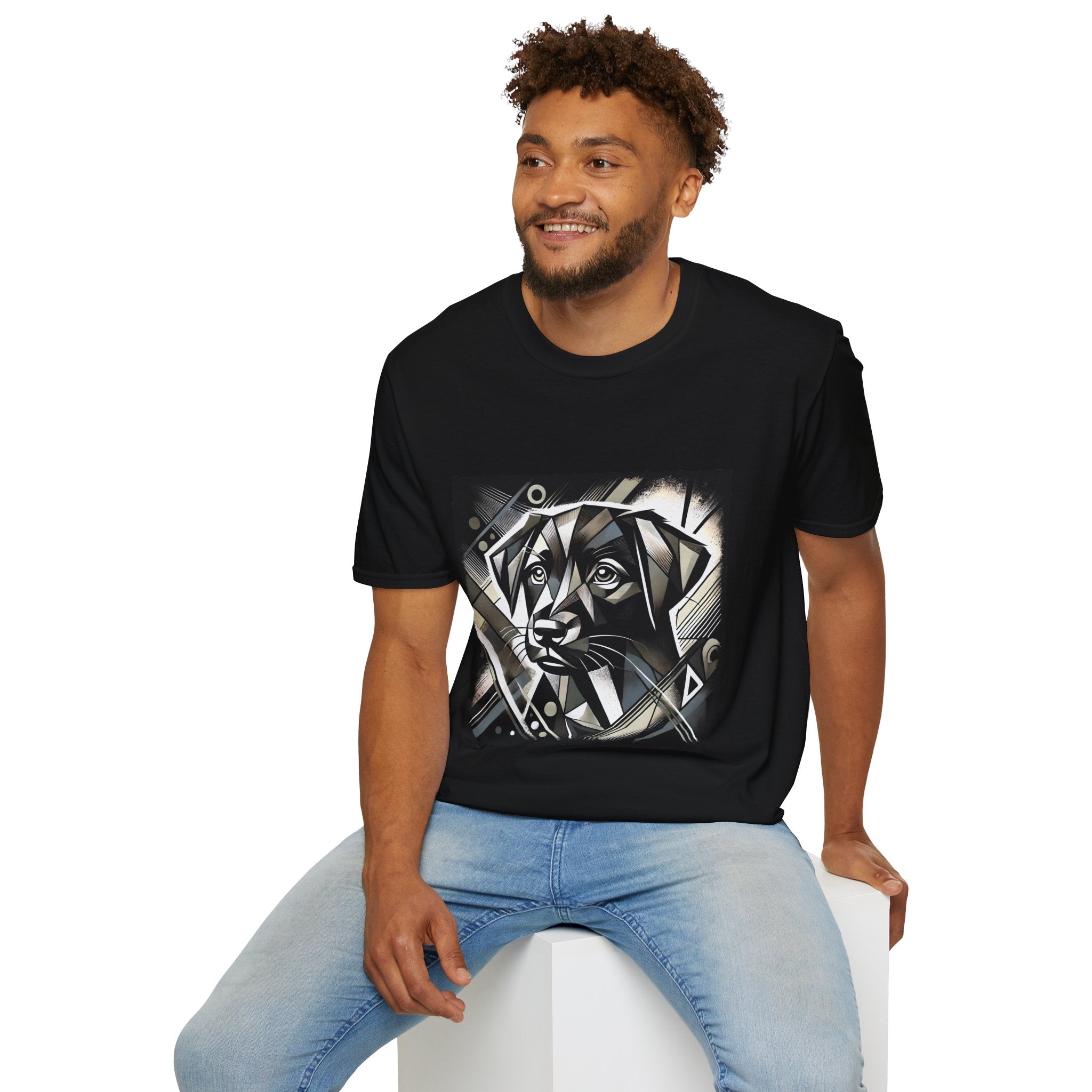 Labrador Retriever B&W Bold Geometric | Unisex Dog T-Shirt