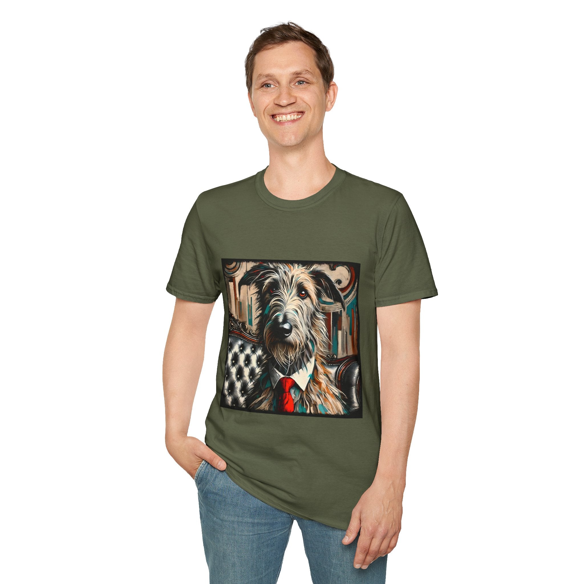 Irish Wolfhound Bold Gentleman |  Unisex Dog T-Shirt
